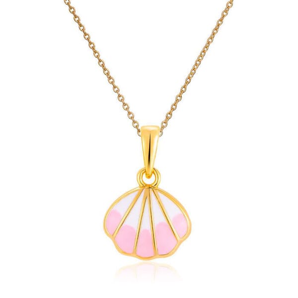 Sølvmykke sommer med rosa coloritt, forgylt - 3042142